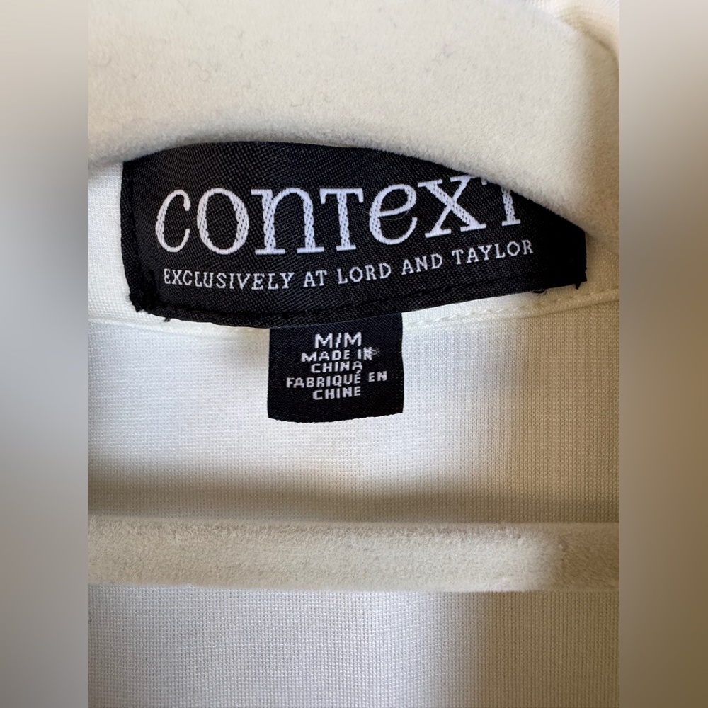 Context White One Button Blazer- Size Medium Pink - image 7